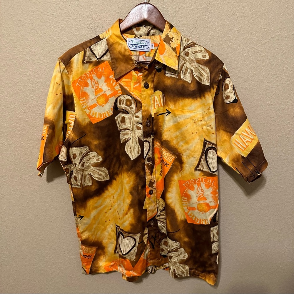 NWT Vintage Surfline Hawaii Hawaiian Button Up Shirt